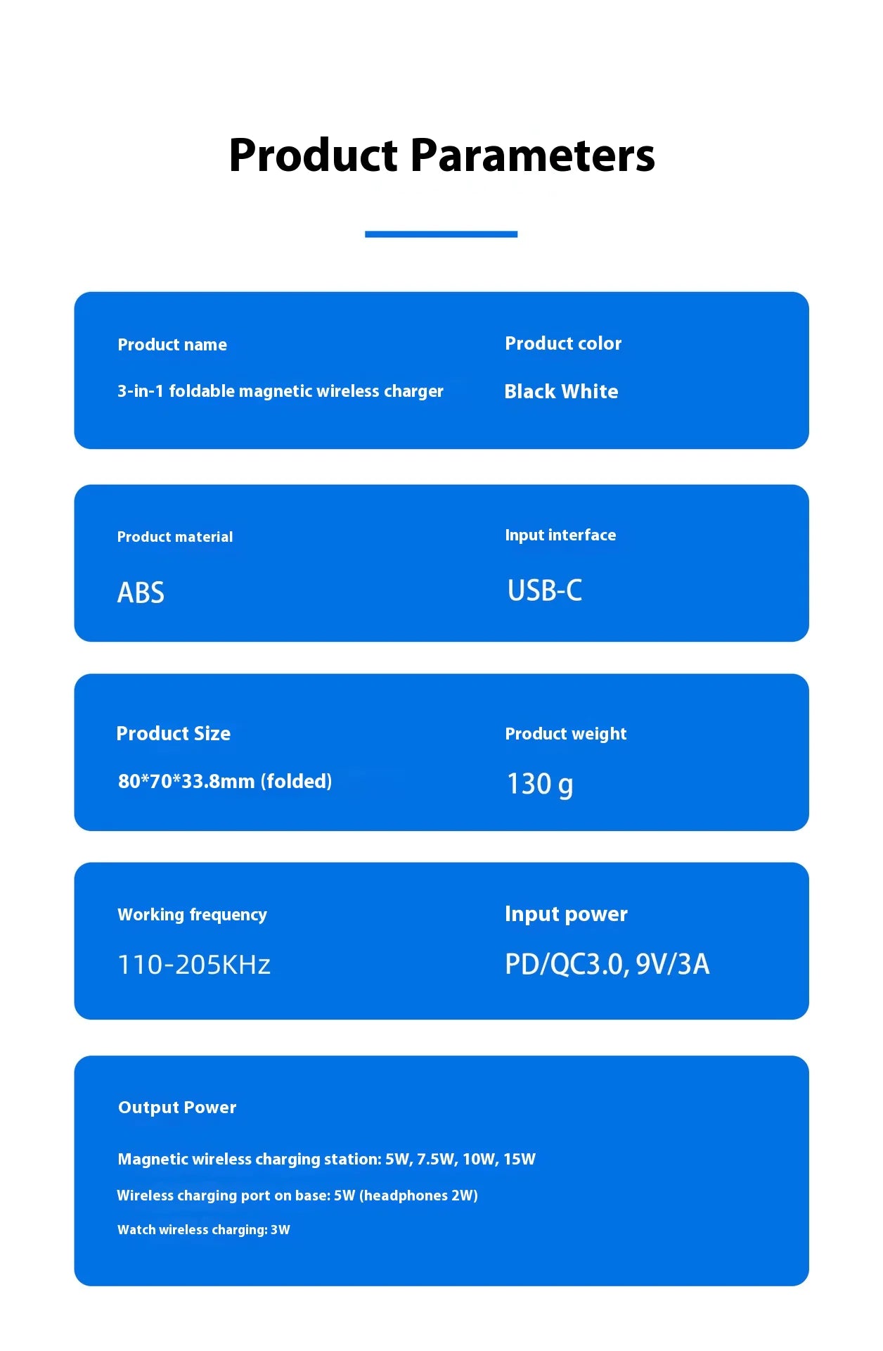 TriFold™ 3-in-1 Magnetic Foldable Wireless Charging Station