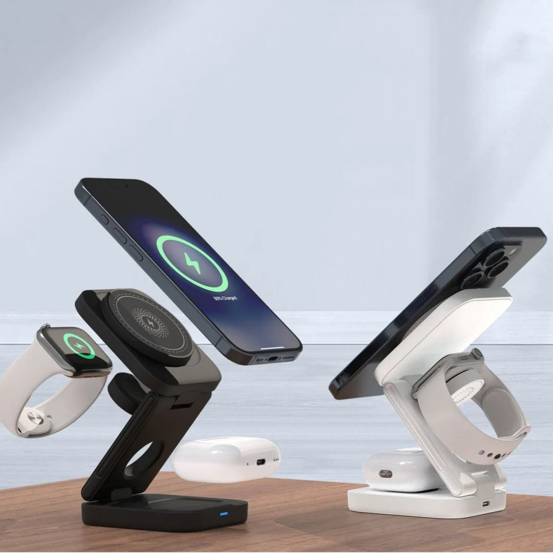 TriFold™ 3-in-1 Magnetic Foldable Wireless Charging Station