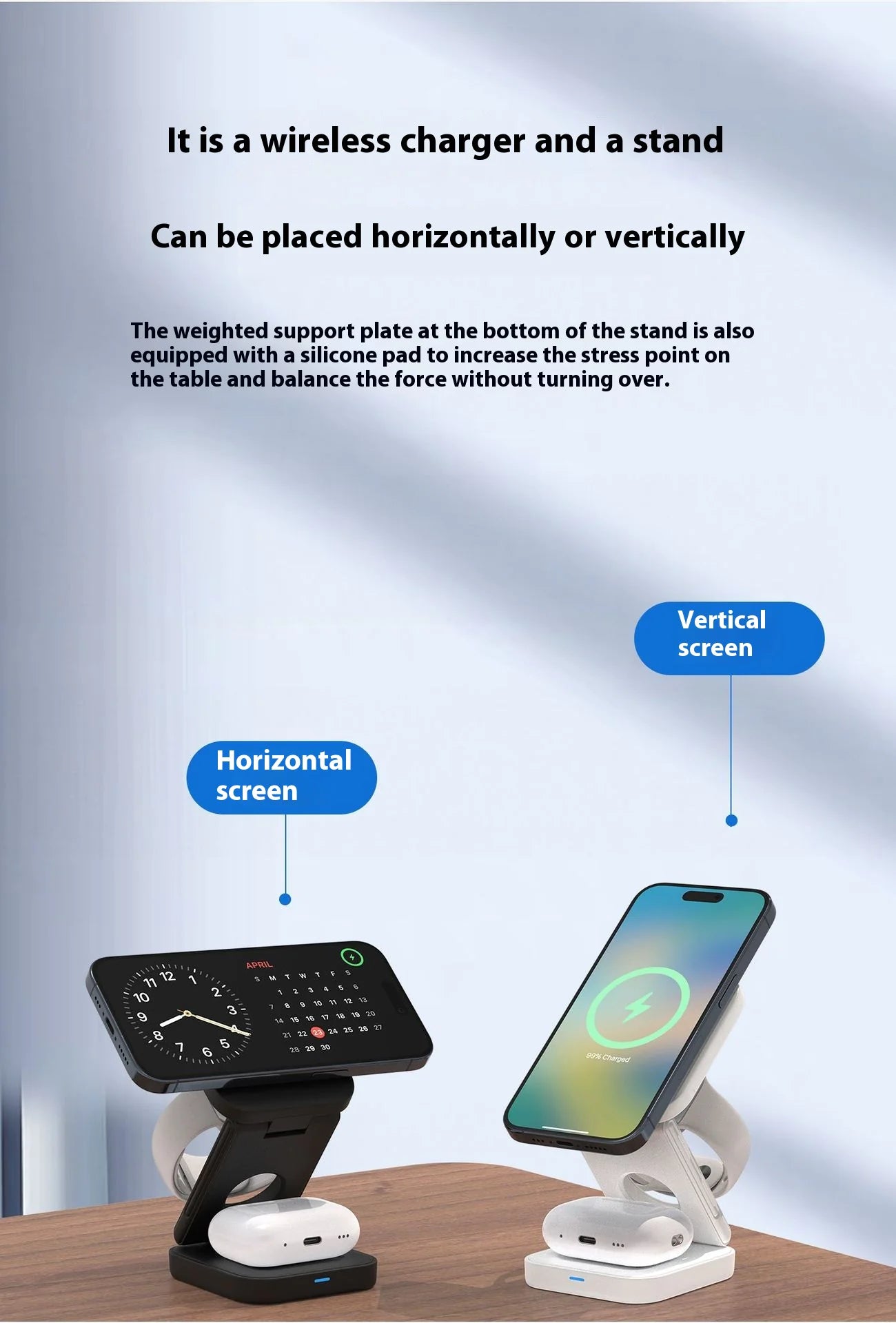 TriFold™ 3-in-1 Magnetic Foldable Wireless Charging Station